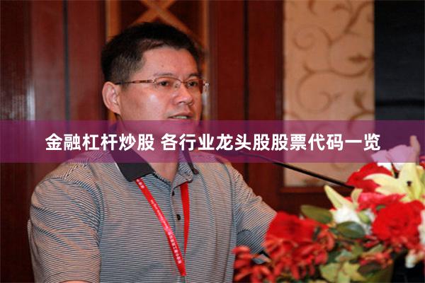 金融杠杆炒股 各行业龙头股股票代码一览