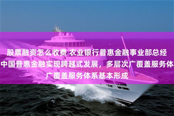 股票融资怎么收费 农业银行普惠金融事业部总经理黄建勤：中国普惠金融实现跨越式发展，多层次广覆盖服务体系基本形成