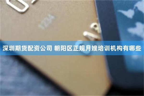 深圳期货配资公司 朝阳区正规月嫂培训机构有哪些