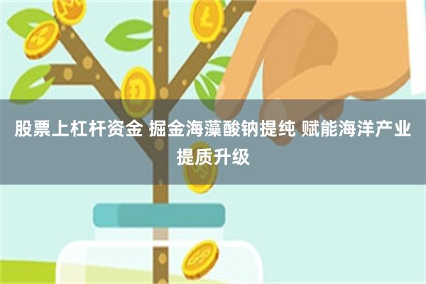 股票上杠杆资金 掘金海藻酸钠提纯 赋能海洋产业提质升级