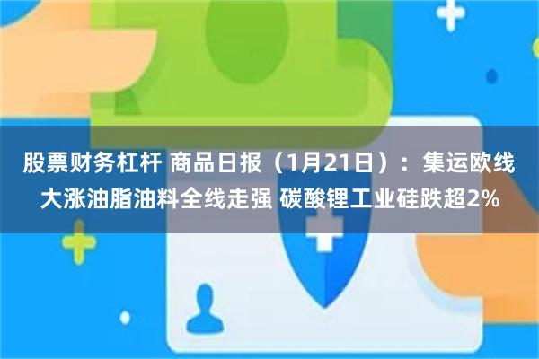 股票财务杠杆 商品日报（1月21日）：集运欧线大涨油脂油料全线走强 碳酸锂工业硅跌超2%