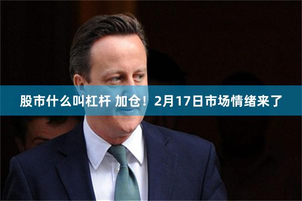 股市什么叫杠杆 加仓！2月17日市场情绪来了