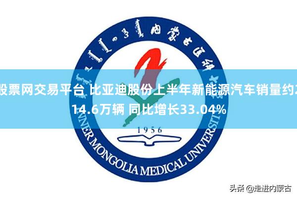 股票网交易平台 比亚迪股份上半年新能源汽车销量约214.6万辆 同比增长33.04%