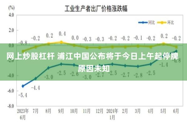 网上炒股杠杆 浦江中国公布将于今日上午起停牌 原因未知