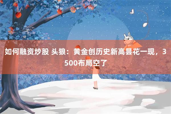 如何融资炒股 头狼：黄金创历史新高昙花一现，3500布局空了