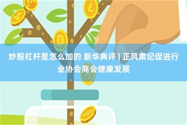 炒股杠杆是怎么加的 新华典评 | 正风肃纪促进行业协会商会健康发展